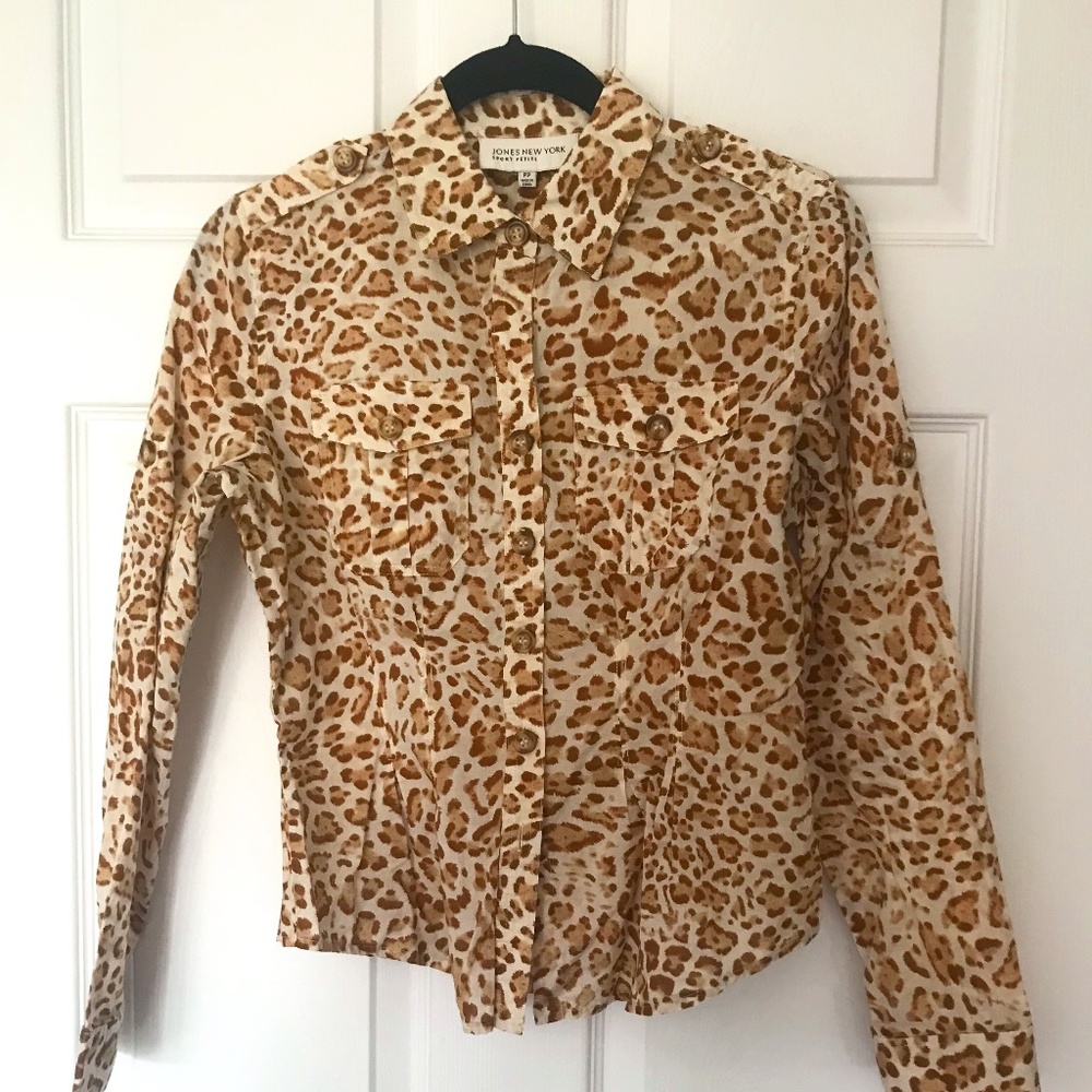 Jones New York Leopard Print Top
